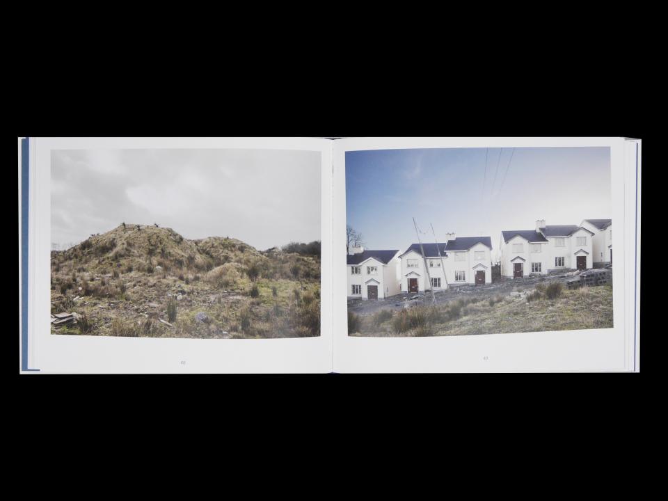 double spread with photography