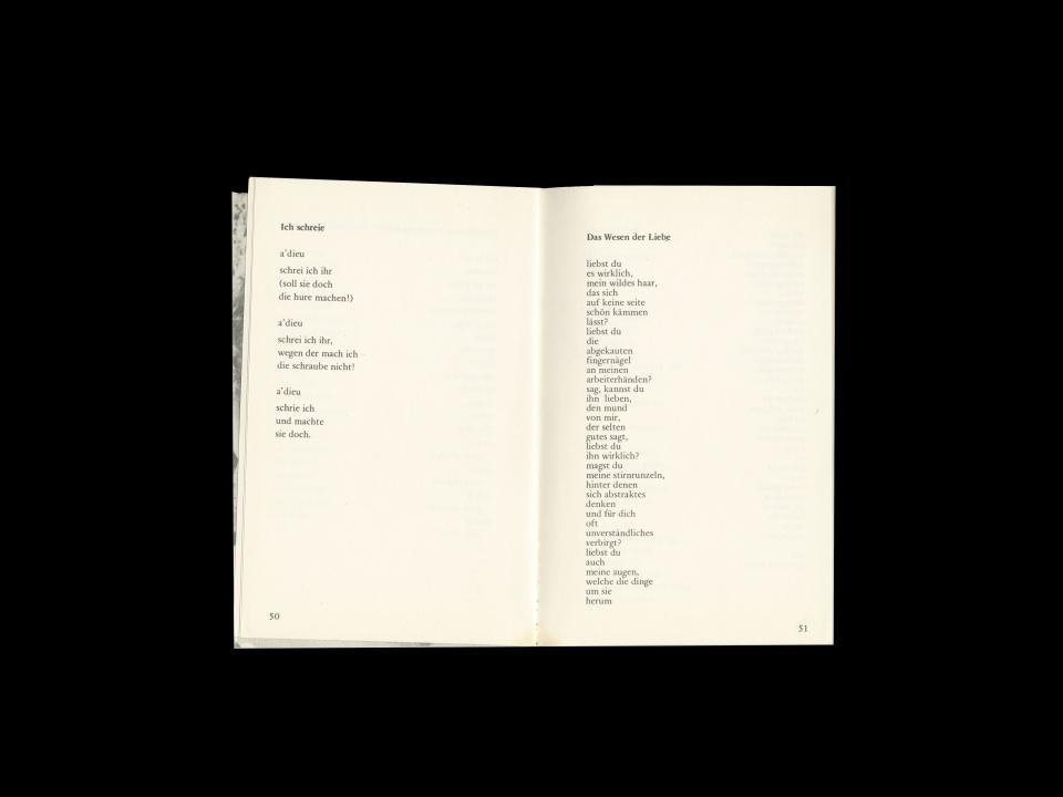 double spread with text