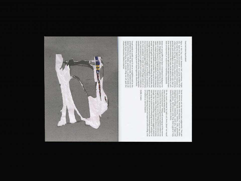 double spread with text and photography