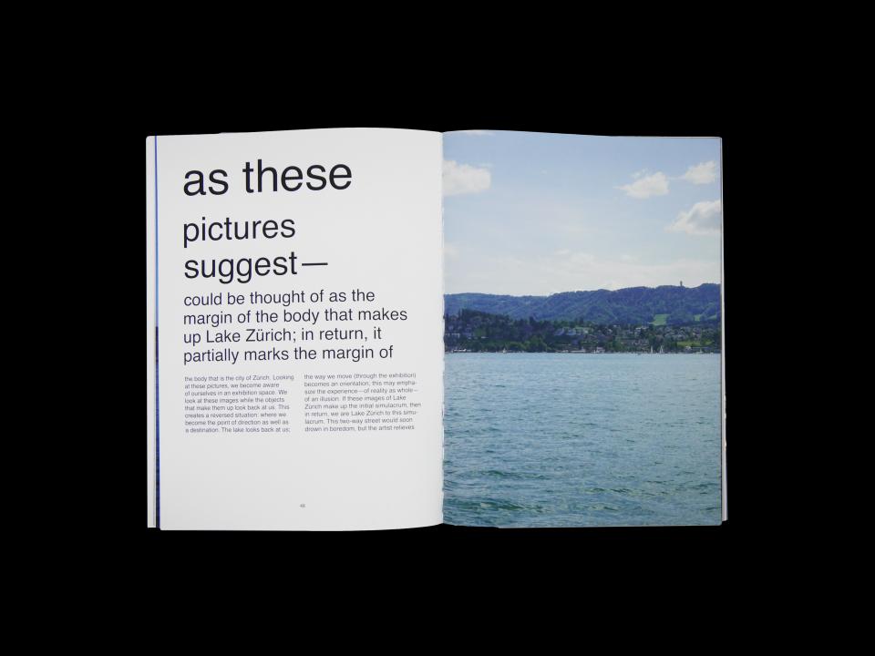 double spread photography and text