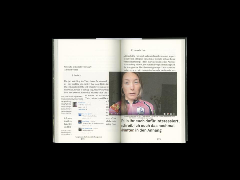 double spread with visual and text