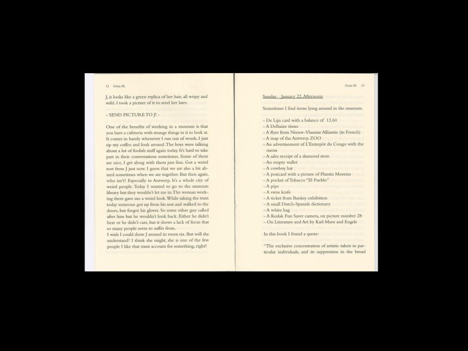 Open book with text