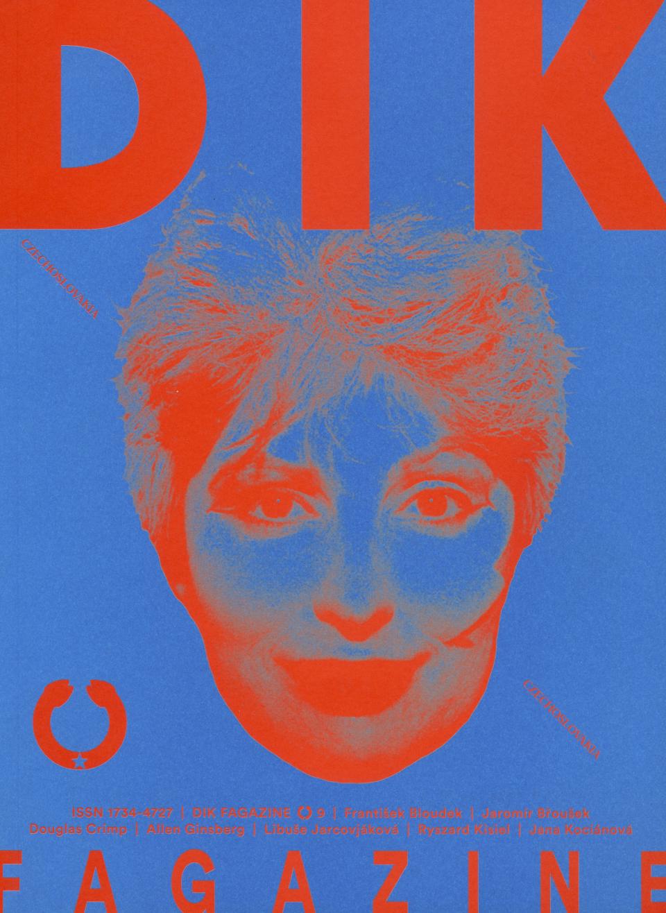 red and blue cover with face