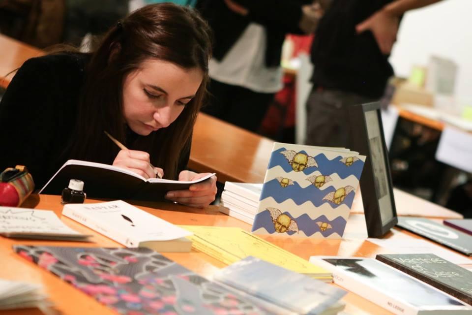 Girl looking at a book