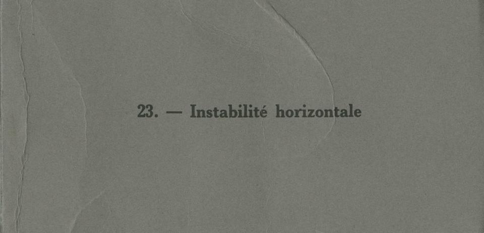 23. – Instabilité horizontale