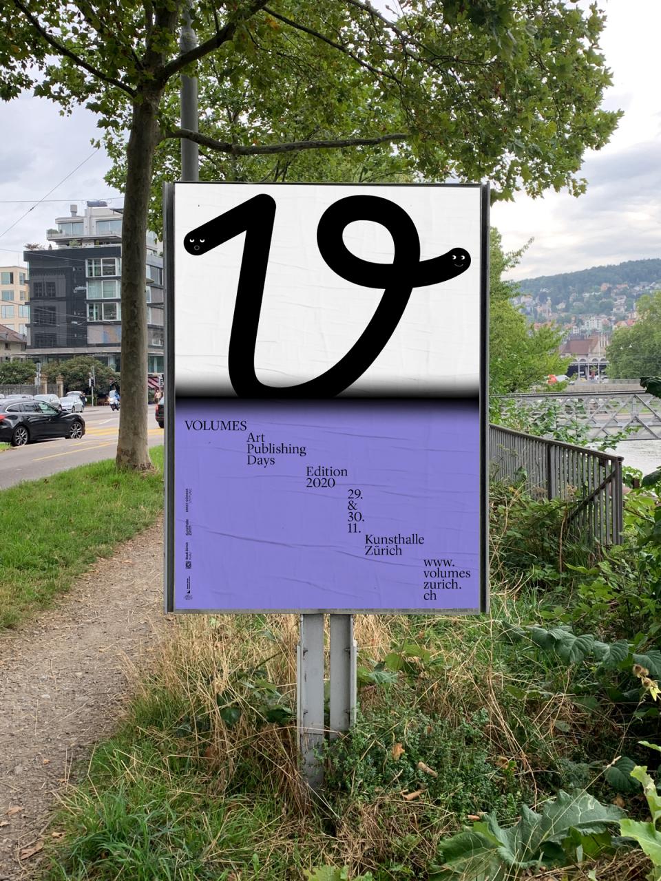 Draft of our VOLUMES 2020 poster by Badesaison Poster-Draft